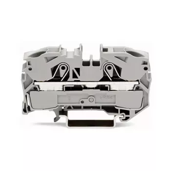 WAGO 2016-1201 Caurplūdes spaiļu bloks, 16 mm², 800 V, pelēks, Push-in CAGE CLAMP