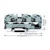 WAGO 2016-1301 Caurplūdes spaiļu bloks - 12 mm - 91,8 mm - 36,9 mm - 800 V