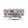 WAGO 2002-1401 Caurplūdes spailes bloks, 4 vadi, 2,5 mm², Push-in CAGE CLAMP, 800 V, pelēks