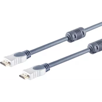 SHIVERPEAKS Home Cinema HDMI kabelis 1,0 m - 4K HDMI 2.0b High Speed ar Ethernet, hromēti metāla savienotāji, apzeltīti kontakti, dubulti ferīta serdeņi, HEAC