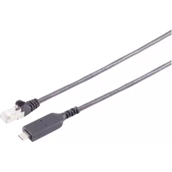 S-IMPULS USB-C uz RJ45 Gigabit Ethernet adaptera kabelis 15m Melns