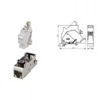 Telegärtner DIN sliežu kontaktligzda RJ-45 gaiši pelēka RAL 7035 J00023A0205
