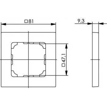 Telegärtner B00004A0024 Bezskrūvju tīkla kontaktligzdas rāmis 8 porti tīri balts 81x81mm