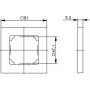 Telegärtner B00004A0024 Bezskrūvju tīkla kontaktligzdas rāmis 8 porti tīri balts 81x81mm