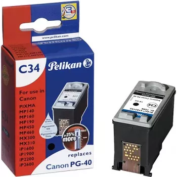 Pelikan Pārstrādāta tintes kasetne Canon PG-40 (Melna, Augstas ražības)