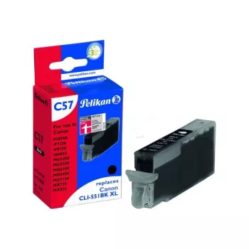 Pelikan tintes kasetne Canon CLI-551BK XL melna augstas ražības saderīga