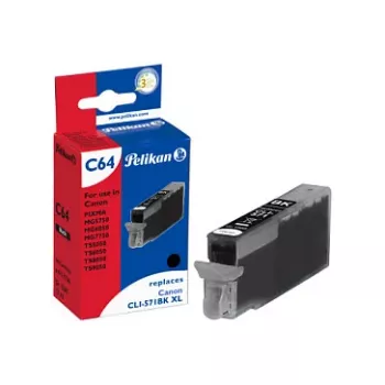 Pelikan tintes kasetne Canon CLI-571BK XL melna augstas ražības 11,5 ml