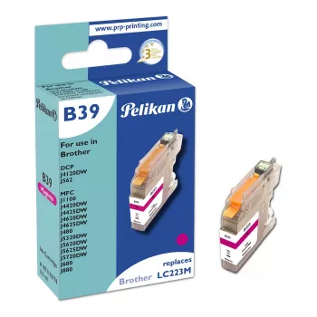 Pelikan saderīga tintes kasetne Brother LC223M magenta 10ml 550 lapas