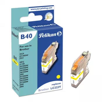 Pelikan saderīga tintes kasetne Brother LC223Y dzeltena