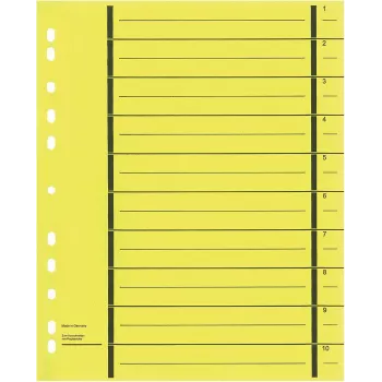 WEKRE 50 dalītāji, A4, 190 g/m2, dzelteni (951020850IF)