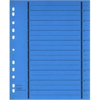 WEKRE 50 dalītāji, A4, 190 g/m2, zili (951040850IF)