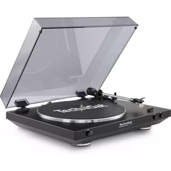 TechniSat TechniPlayer LP 200 atskaņotājs - Melns/Sudrabs - Siksnas piedziņa - 33/45/78 RPM - USB digitalizācija - RCA izeja