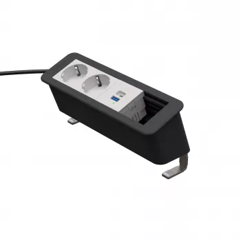 Kindermann CP Office Desk 4-F 2x Schuko 1x USB-A/C uzlādes modulis (7550000222)