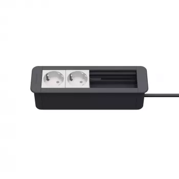 Kindermann CablePort Office Frame 4-fold 2x Power Socket KIN 7551000202