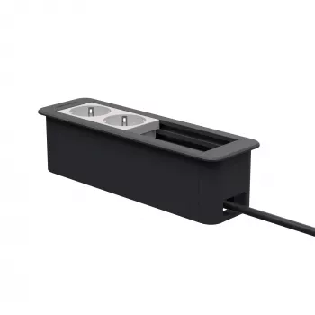 Kindermann CablePort Office Frame 4-fold 2x Power Socket KIN 7551000202