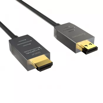 Kindermann HDMI 2.0 AOC kabelis 20m (savienotājs savienotājam) - aktīvais optiskais HDMI kabelis - melns