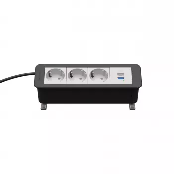 Kindermann CP Office desk 4-f 3x ligzda 1x USB PD