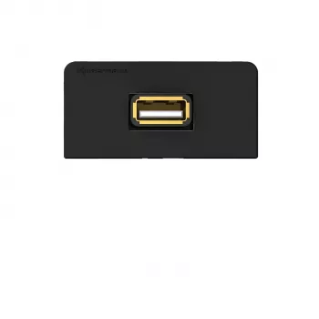 Kindermann Connection Panel USB 2.0 Anthracite RAL 7024 Half-Bezel with Pigtail Cable 7457000522