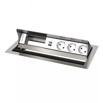 Kindermann CP Standard² VA 6f. 3xStr, 1xUSB galda savienojuma panelis