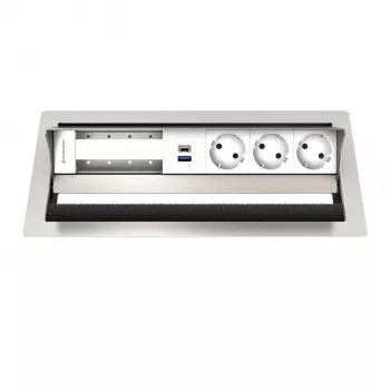 Kindermann CP Standard² VA 6f. 3xStr, 1xUSB galda savienojuma panelis
