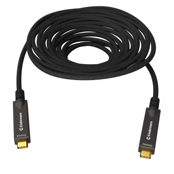 Kindermann USB-C AOC Full Feature Cable 15m Melns