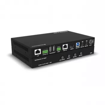 Kindermann MultiSwitch 31 HDBT 2.0 raidītājs / prezentācijas slēdzis - 3x1 USB-C un HDMI, izmantojot HDBaseT - Telnet - RS-232 - 4K UHD
