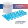First Aid Only zāļu kārbiņa ar tablešu dalītāju zilā baltā