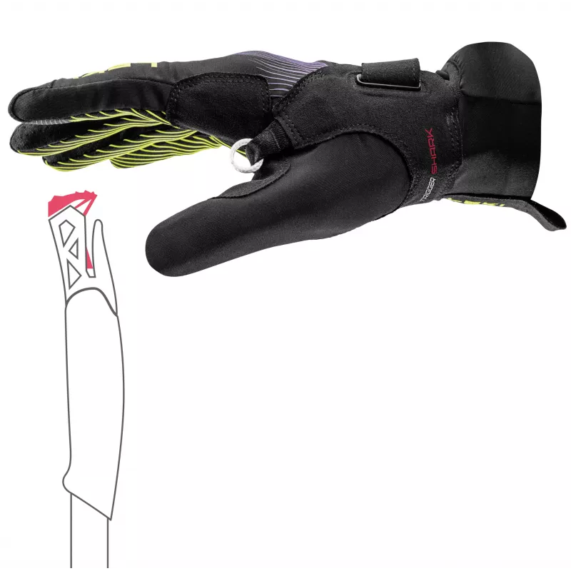 LEKI Ultratrail Storm TR Trail Running Cimdi Melns/Dzeltens/Violets Izmērs 9.0 (L)