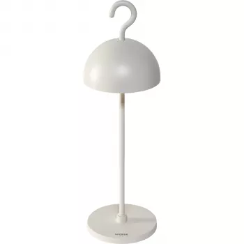Sompex HOOK White Table Lamp with Integrated LED, Touch Dimmer, 5W, 400lm, 3000K