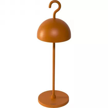 Sompex HOOK Orange Table Lamp with Integrated LED, Rechargeable, IP44, Touch Dimmer