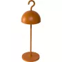 Sompex HOOK Orange Table Lamp with Integrated LED, Rechargeable, IP44, Touch Dimmer