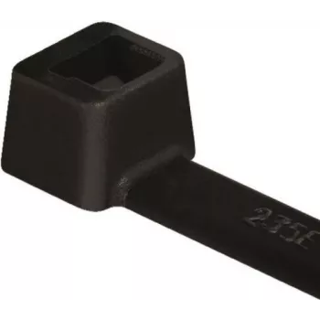 HellermannTyton T18L PA66W BK 100 Kabeļu saite, melna, 205 mm x 2,5 mm, 100 iepakojumā