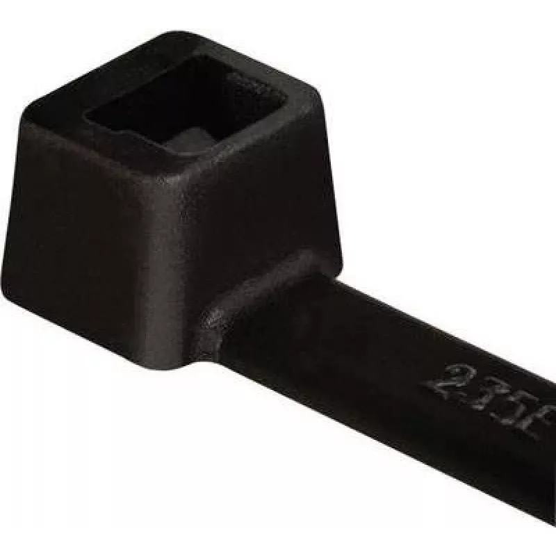 HellermannTyton T80L-W-BK-C1 Kabeļu saite, T-Series, iekšēji robotizēta, 390 mm x 4,7 mm, melna, 100 iepakojums