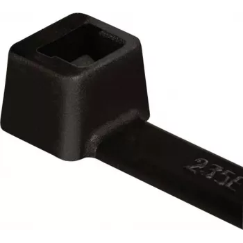 HellermannTyton T80I-W-BK-C1 Kabeļu saite, iekšēji robota, T-Series, 300 mm x 4.7 mm, melna, 100 gab.