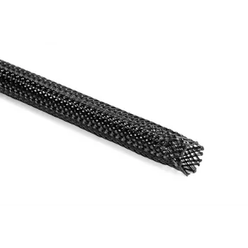 HellermannTyton Helagaine HEGPX40 pīts uzmava, 40mm nominālais diametrs, poliesters (PET), melna, 50m