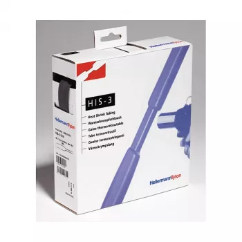 HellermannTyton HIS-PACK Termosarūkošā caurule 1.2mm Melna 1.2m 2:1