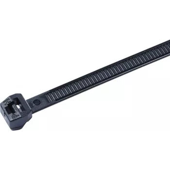 HellermannTyton OS-Series ārēji robotā kabeļu saite, 245 x 4,6 mm, melna, poliamīds 6.6, 100 iepakojums (118-00018)