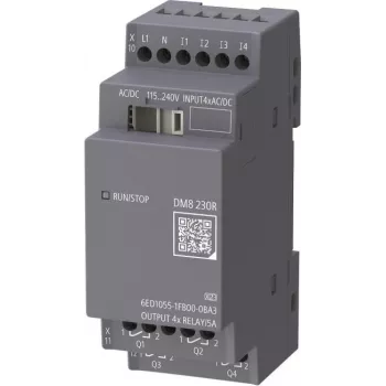 Siemens LOGO! DM8 6ED1055-1FB00-0BA3 Digitālais paplašināšanas modulis 4DI/4DO Relejs 115-230V AC/DC