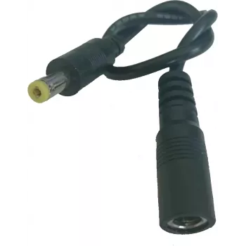 ALLNET DC barošanas adaptera kabelis 5,5x2,1mm sievišķais uz 4,75x1,7mm vīrišķais, 15cm, melns