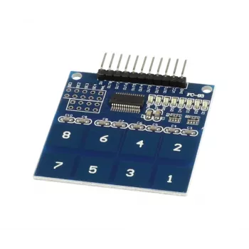 ALLNET 4duino 8 kanālu kapacitatīvā pieskāriena pogu slēdžu plate (ALL_OY_3422)