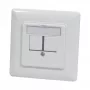 Synergy 21 Keystone moduļu turētāja iegremdētā kaste 2x TP modulim, tīri balta, 180°