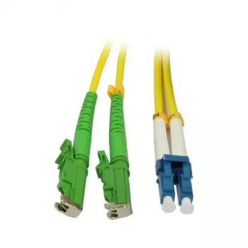 SYNERGY21 Fiber Patch Cable 2m LSH (E2000 APC) to LC Duplex OS2 G.657.A2 9/125µm LSZH Yellow