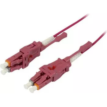 SYNERGY21 Šķiedru optikas savienojuma kabelis 15m LC-LC Duplex OM4 Uniboot Rotējams Push/Pull 2mm - Daudzmodu šķiedra (S215558)
