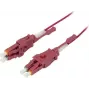 SYNERGY21 Šķiedru optikas savienojuma kabelis 15m LC-LC Duplex OM4 Uniboot Rotējams Push/Pull 2mm - Daudzmodu šķiedra (S215558)