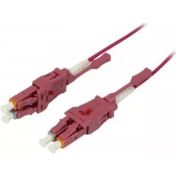 SYNERGY21 Fiber Optic Patch Cable 20m LC-LC OM4 Uniboot Rotatable Push/Pull 2mm LSZH Red