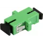 SYNERGY21 SC/APC šķiedru optikas adapteris, vienmodu, simplekss, PVC, keramikas uzmava, ar atloku, zaļš