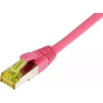SYNERGY21 Patch Cable RJ45 CAT6A 500MHz 15m Magenta S/FTP TPE/LSZH Ultraflex AWG26 with CAT7 Raw Cable