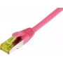 SYNERGY21 Patch Cable RJ45, CAT6A 500MHz, 30m, Magenta, S-STP (S/FTP), TPE/LSZH (Ultraflex), AWG26, with Cat.7 Raw Cable