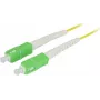 SYNERGY21 Fiber Optic Patch Cable 15m SC/APC-SC/APC 9/125µm OS2 G.657.A2 Simplex 2mm Bend-Insensitive Yellow