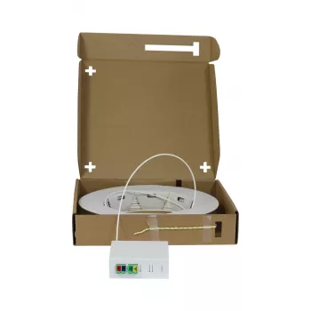 SYNERGY21 FTTH Compact Box Pre-Assembled, 4xLC/APC to Open End, 40m, 9/125µm, G.657.A2, 4-Fiber, OD 2.2mm